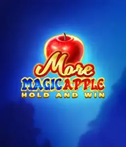 Discover the spellbinding allure of More Magic Apple Hold and Win Slot by 3 Oaks Gaming, showcasing a shimmering red apple against a rich blue background. This graphic captures the magical theme of the game. Suited for lovers of magical themes, the vibrant visuals and enticing artwork ensure it captures attention. 