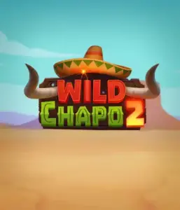 Experience the lively Mexican desert with the Wild Chapo 2 game by Relax Gaming, showcasing a whimsical bull wearing a sombrero against a serene desert backdrop. This graphic captures the fun and adventure of the game, ideal for those who love culturally inspired slots, offering a delightful adventure.